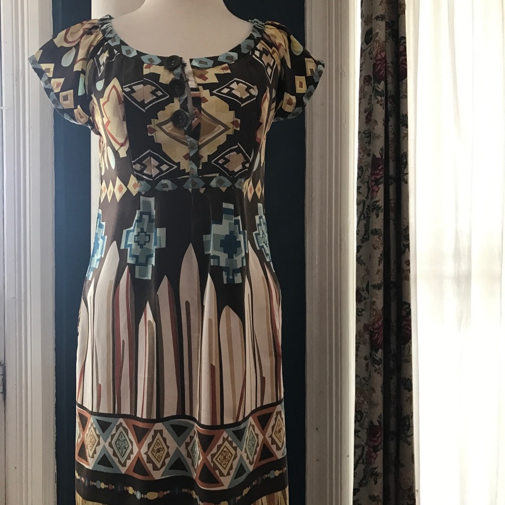 Eci New York Silky Deco-inspired dress
